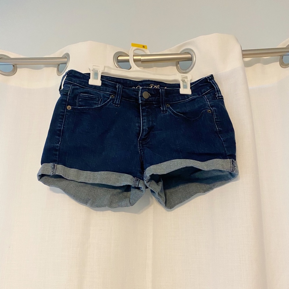 Dark Blue Denim Shorts